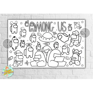 Изображение товара - Плакат - Раскраска “Амонг ас“ 120х75 см