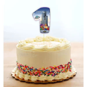 Изображение товара - Топпер-цифра (до 10см цифра) вырубка “Амонг ас“ (1шт)- 1