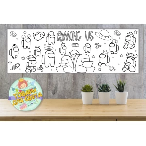 Изображение товара -  Плакат Раскраска “Амонг ас“ 30х90 см