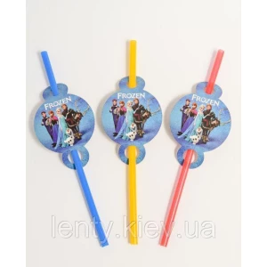 Изображение товара -  Коктейльные трубочки “Холодное сердце“ без гофры (8 шт./уп.)-