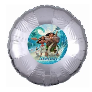 Изображение товара -  Наклейка “Моана круглая“ размером 12см (поштучно, без шара) на шар 18“