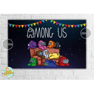 Изображение товара - Плакат “Амонг ас / Эмонг ас“ Герои на диване 120х75 см на детский День рождения