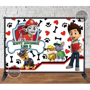 Изображение товара - Баннер 3х2м “Щенячий Патруль“ - Фотозона (виниловый) на День рождения - Индивидуальная надпись