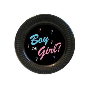 Изображение товара -  Тарелки бумажные Boy or girl на Беби Шауер 18см (Поштучно)