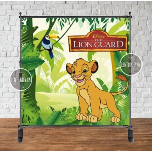 Изображение товара - Баннер 2х2м “Король лев. Джунгли“ - Фотозона (виниловый) на день рождения
