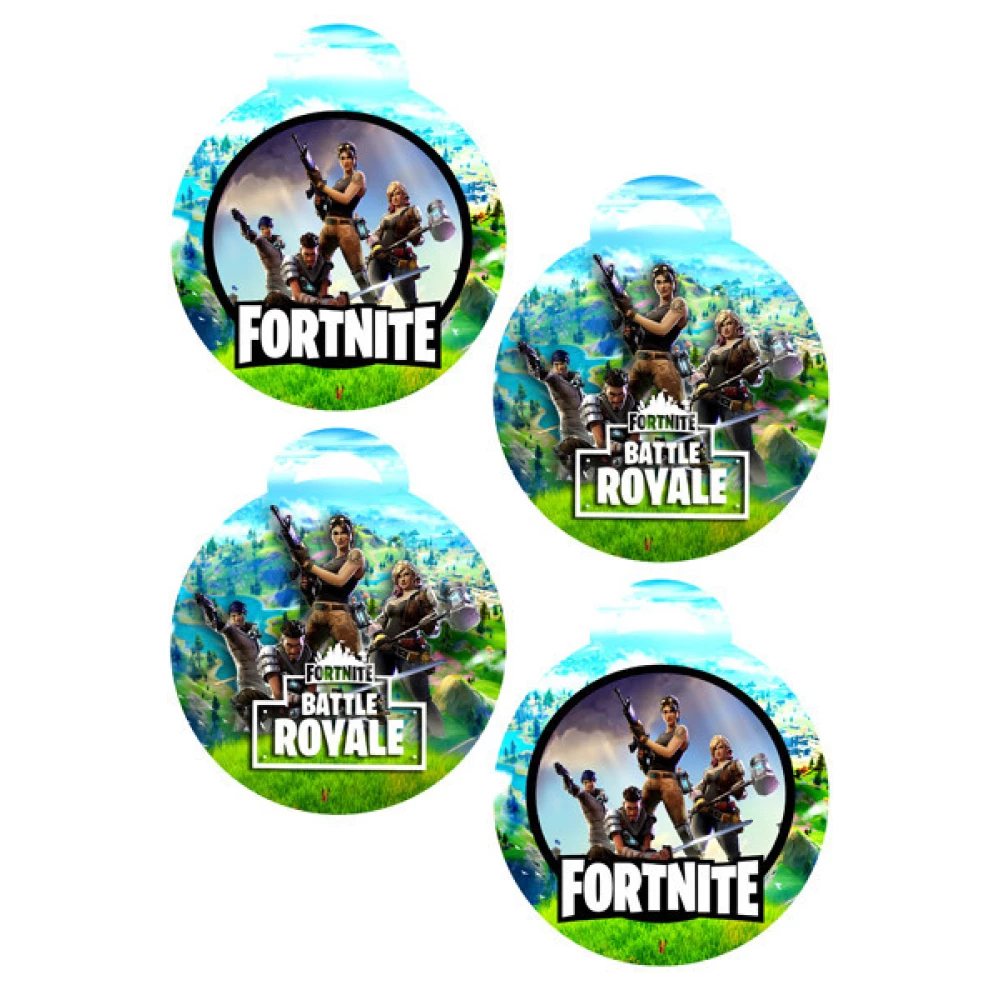 Медальки/медали “Фортнайт“ картонные тематические (10шт.) малотиражные-