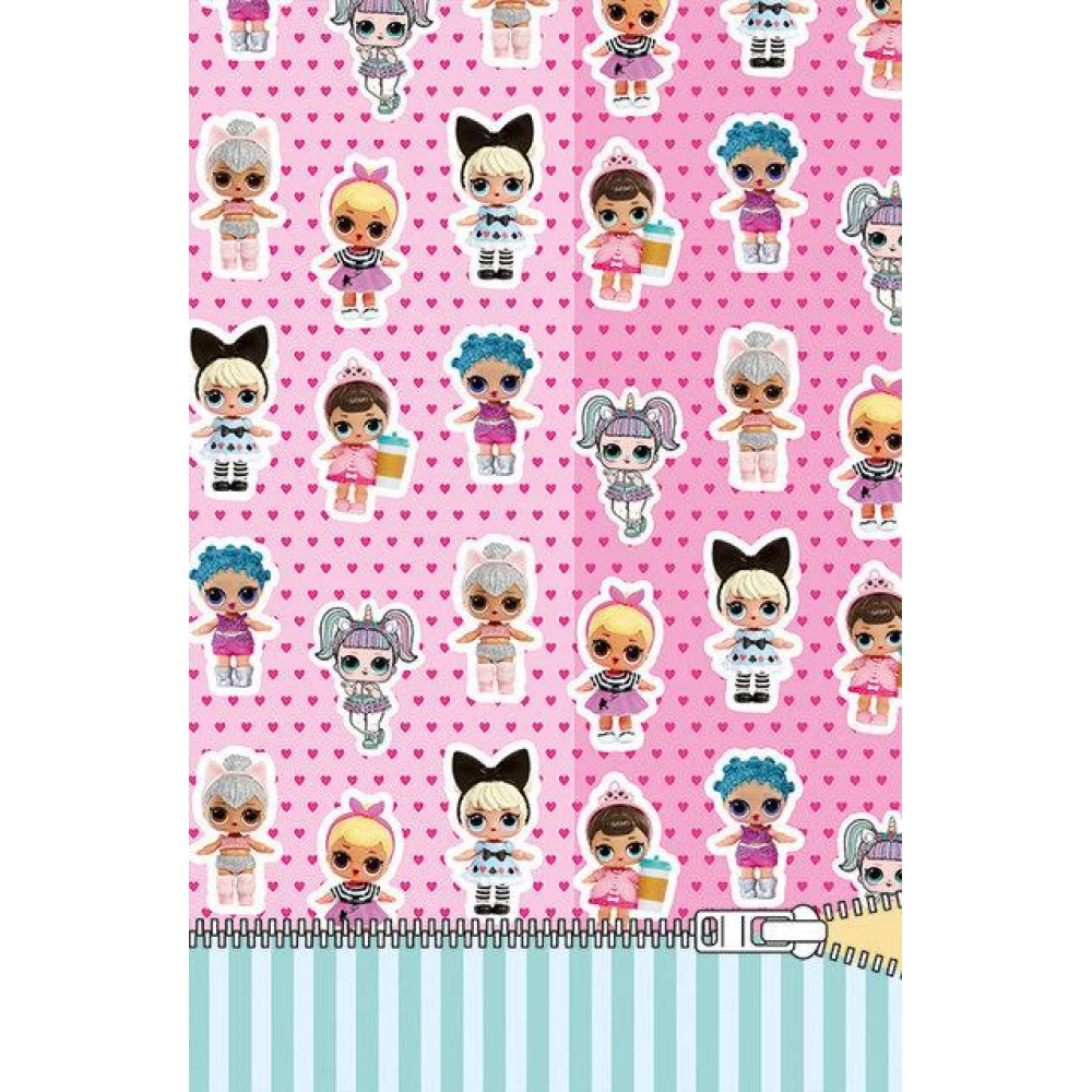 Подарочный пакет “Куклы Лол“ 16 х 27 см (мятно-розовый)