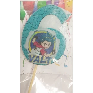 Изображение товара - Свечи цифры (5см) с картинкой “Бейблейд / Beyblade“ 6 (VALT)