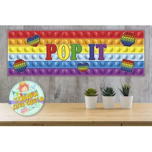 Изображение товара - Плакат “Поп ит / Pop it“ 30х90 см для Кенди - бара (Тематический) -