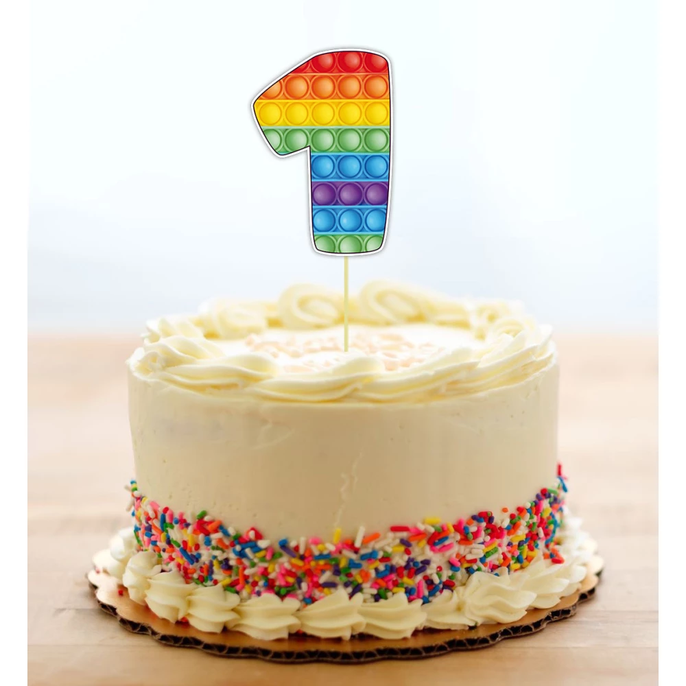 Топпер-цифра (до 10см цифра) вырубка “Поп ит / Pop it“ (1шт)- 1