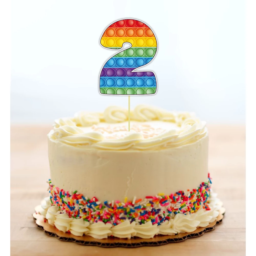 Топпер-цифра (до 10см цифра) вырубка “Поп ит / Pop it“ (1шт)- 2