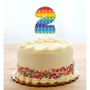 Изображение товара - Топпер-цифра (до 10см цифра) вырубка “Поп ит / Pop it“ (1шт)- 2