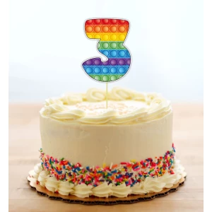 Изображение товара - Топпер-цифра (до 10см цифра) вырубка “Поп ит / Pop it“ (1шт)- 3