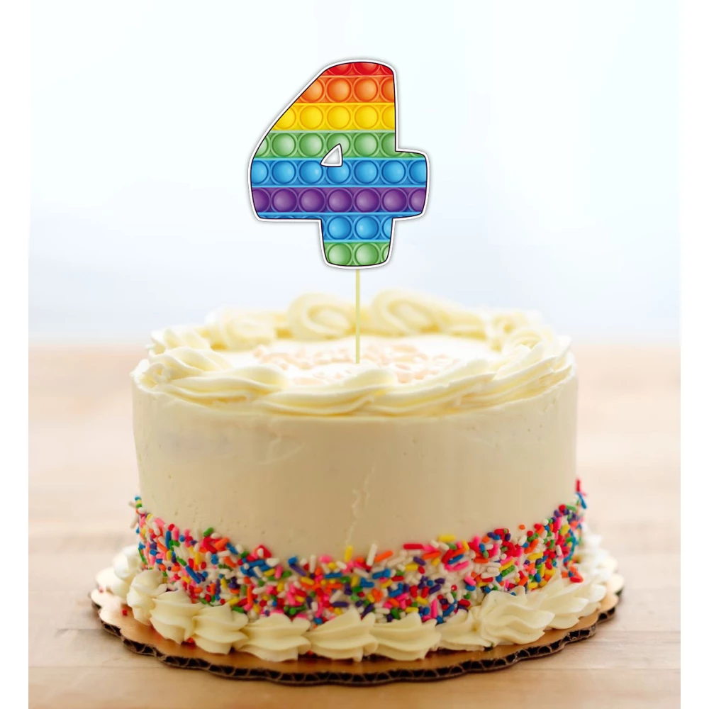 Топпер-цифра (до 10см цифра) вырубка “Поп ит / Pop it“ (1шт)- 4