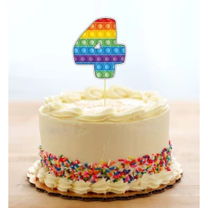 Изображение товара - Топпер-цифра (до 10см цифра) вырубка “Поп ит / Pop it“ (1шт)- 4