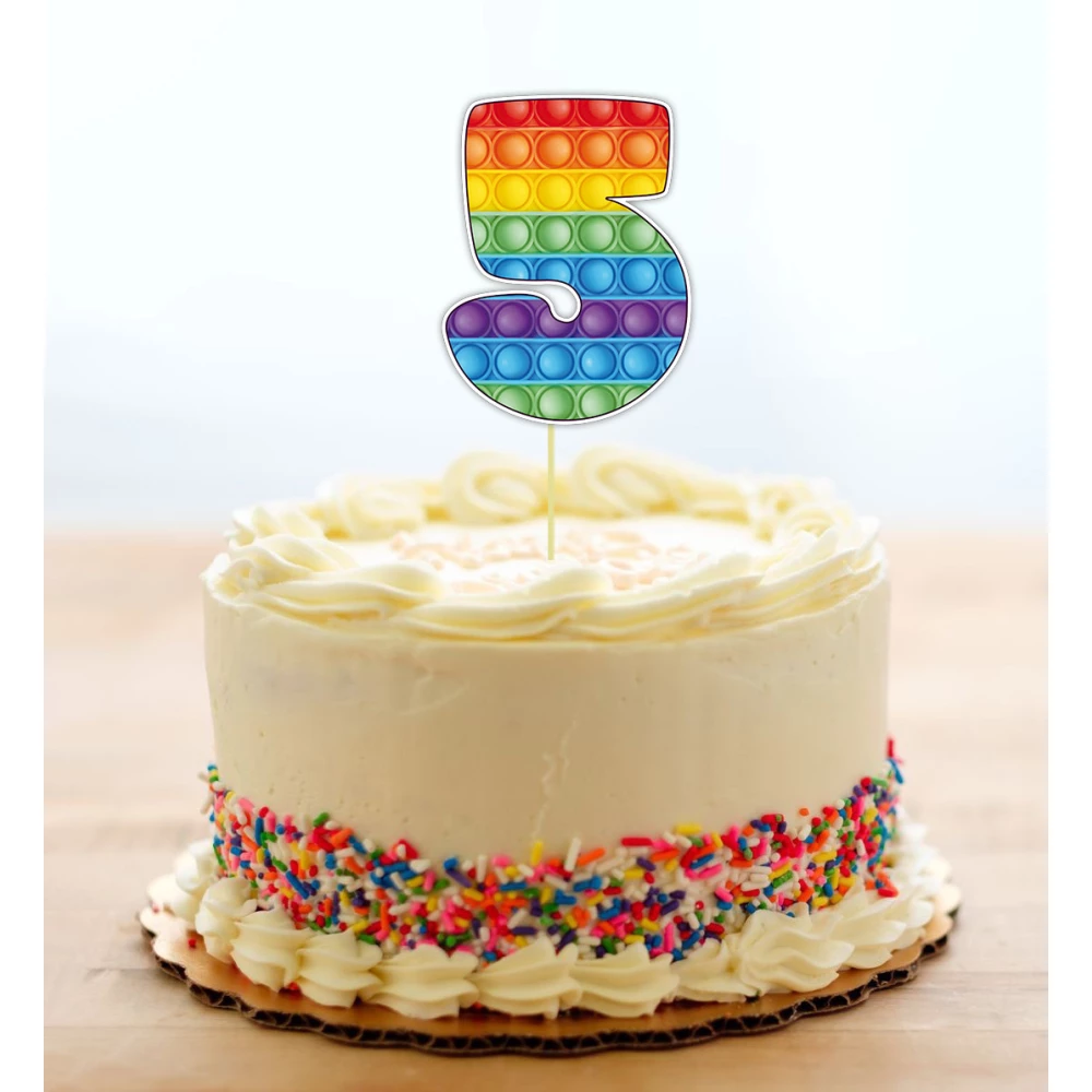 Топпер-цифра (до 10см цифра) вырубка “Поп ит / Pop it“ (1шт)- 5