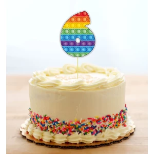 Изображение товара - Топпер-цифра (до 10см цифра) вырубка “Поп ит / Pop it“ (1шт)- 6