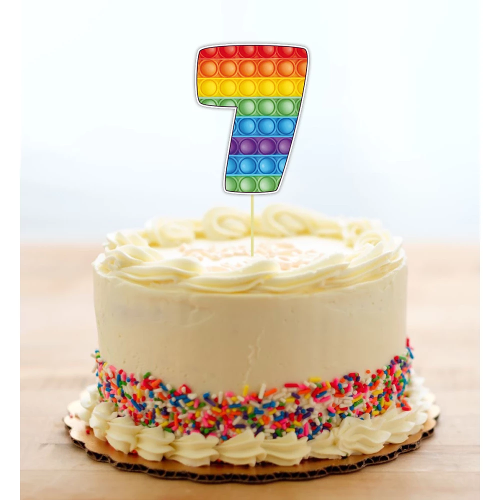 Топпер-цифра (до 10см цифра) вырубка “Поп ит / Pop it“ (1шт)- 7