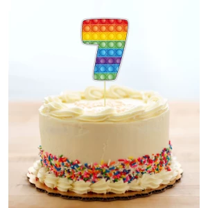 Изображение товара - Топпер-цифра (до 10см цифра) вырубка “Поп ит / Pop it“ (1шт)- 7