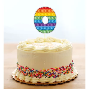 Изображение товара - Топпер-цифра (до 10см цифра) вырубка “Поп ит / Pop it“ (1шт)- 0