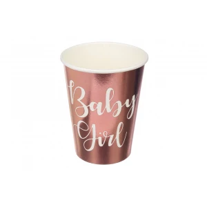 Изображение товара -  Стаканчики 8шт. в стиле Baby Girl Розовое золото (набор 8шт),  250мл. -