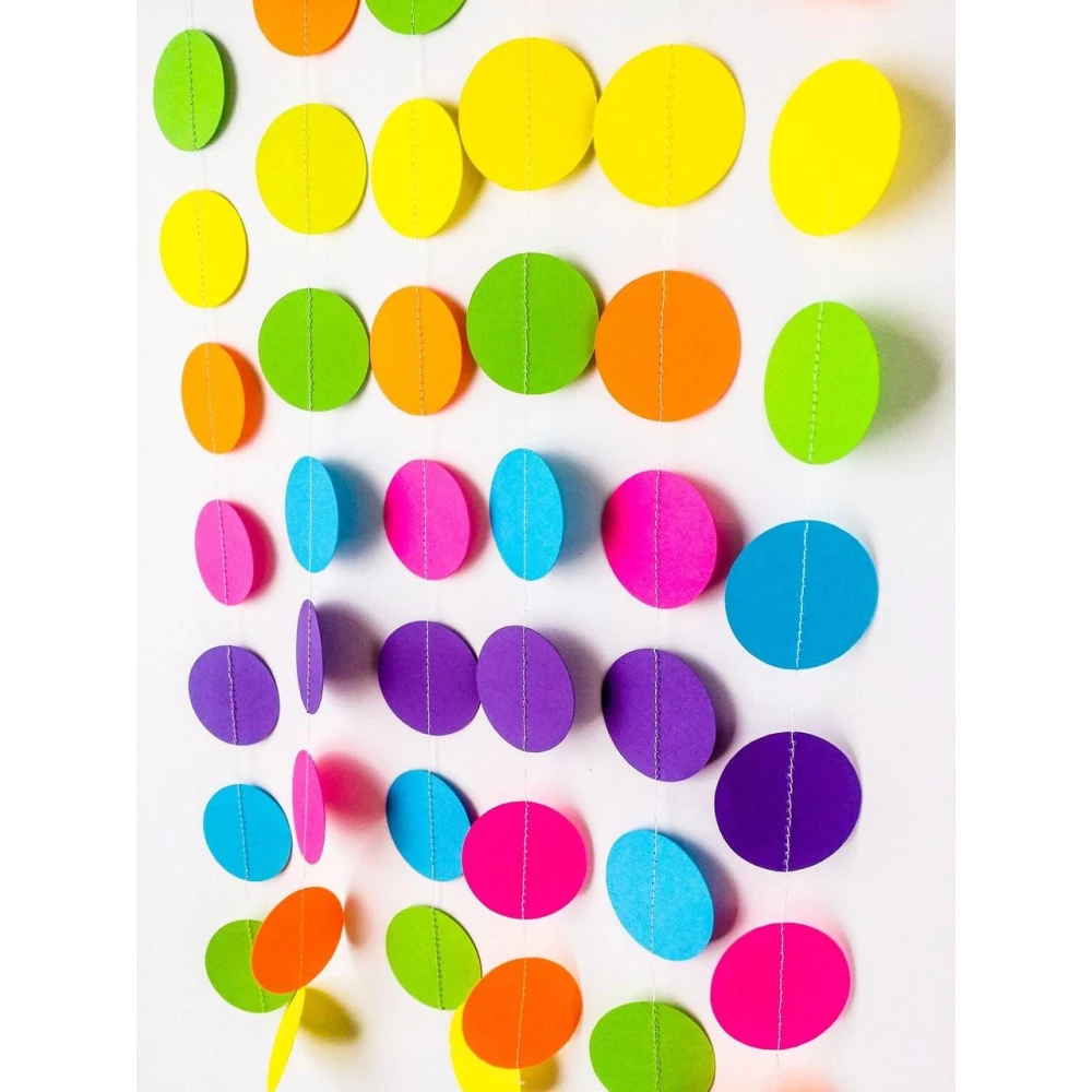 Гірлянда паперова Поп Іт кружечки до 4 метрів