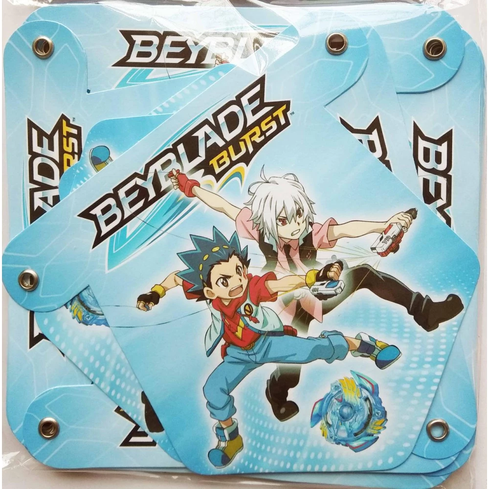 Флажки-вымпела “Бейблейд / beyblad“ (гирлянда из пятиугольных флажков) вымпелы  -малотиражные издания-