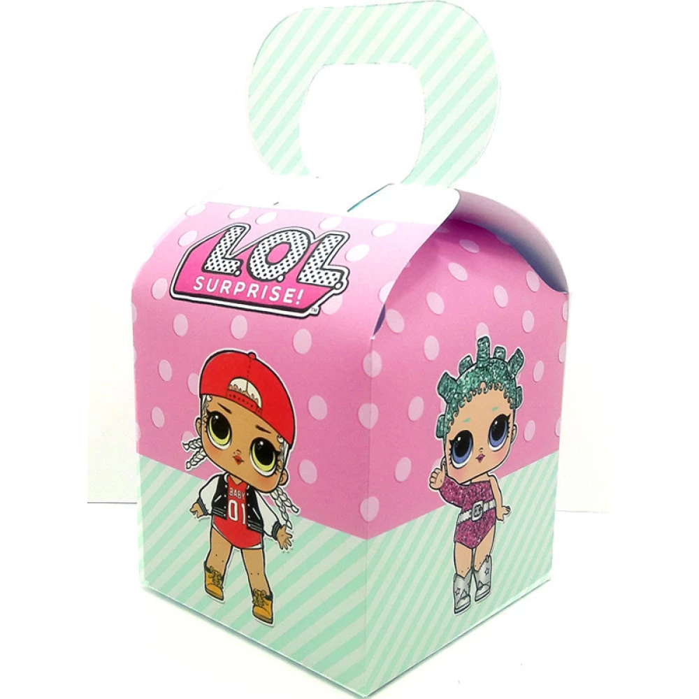 Коробочка “Куклы ЛОЛ“ для подарков и угощений 10х10х10 малотиражные -