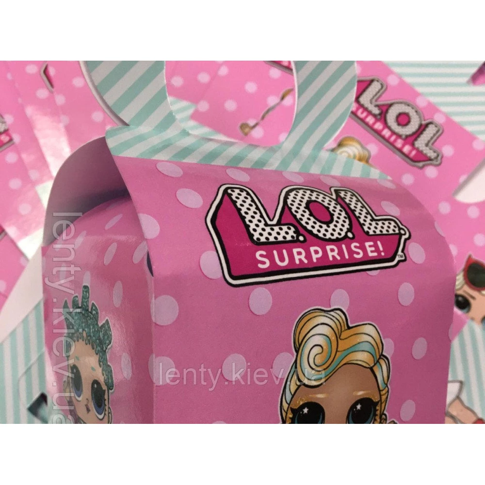 Коробочка “Куклы ЛОЛ“ для подарков и угощений 10х10х10 малотиражные -