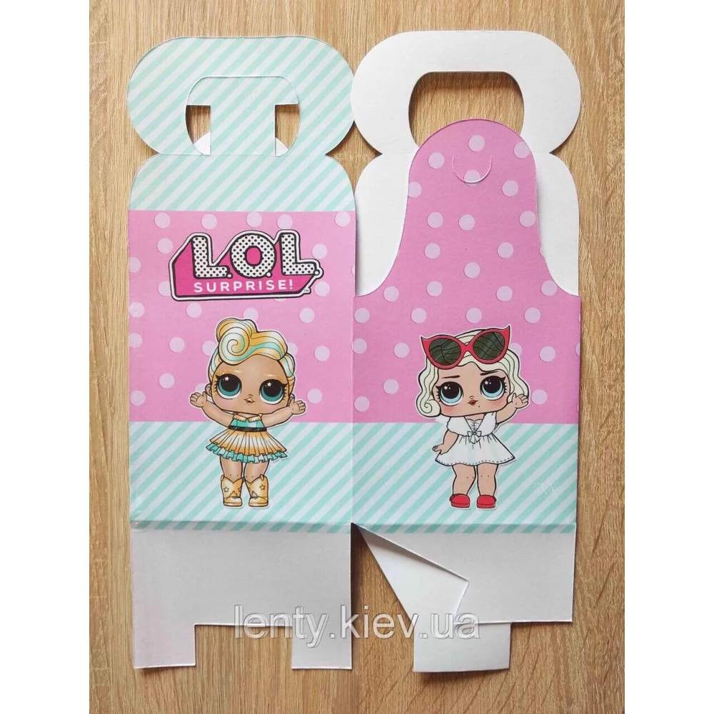 Коробочка “Куклы ЛОЛ“ для подарков и угощений 10х10х10 малотиражные -