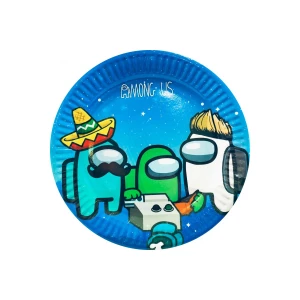 Изображение товара -  Тарелки “Амонг Ас“ (Самбреро) Синие 18 см бумажные тарелочки -