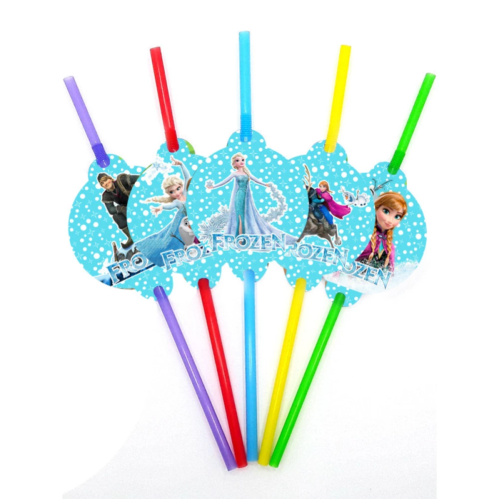 Трубочки “Холодное сердце“ с гофрой (10 шт./уп.) (премиум)