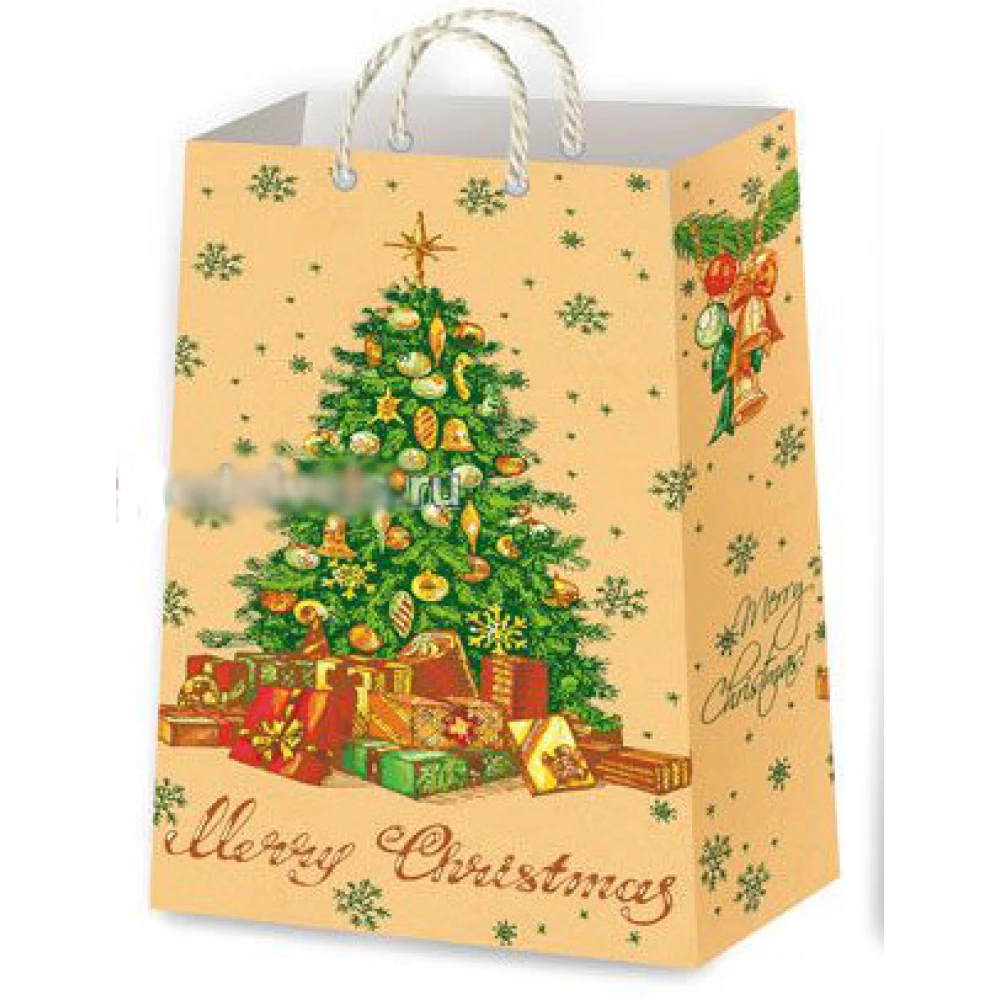 Новогодние пакеты лимитированные 38х24 (П1-Микс-29) Елка и Подарки (П1-141)