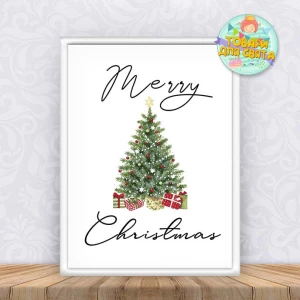 Изображение товара -  Постер новогодний “Merry Christmas. Новогодняя ёлка“ А3 (без рамки)