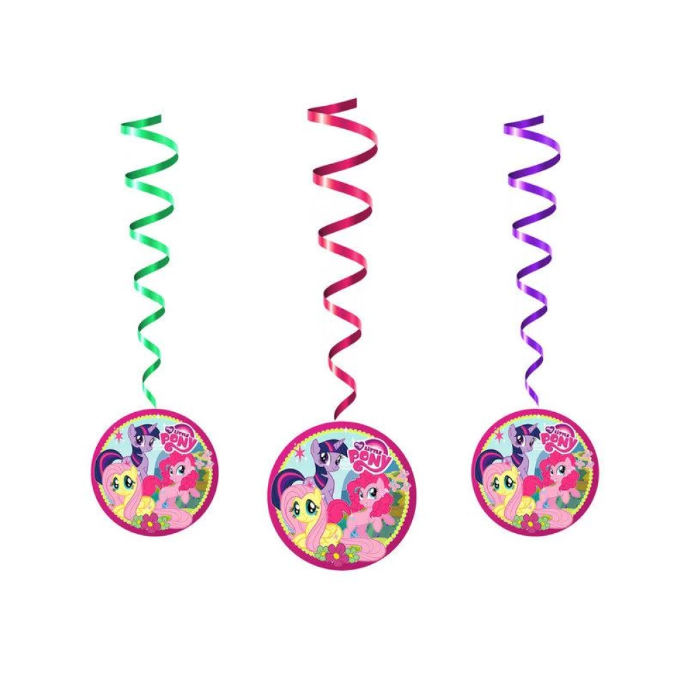 Набір “Гірлянди-підвіски-спіральки“ паперові (5 шт./набір) Маленькі Поні, Різні кольори