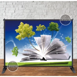 Изображение товара - Баннер 3х2м “Открытая книга, природа, деревья“ - для праздничной фотозоны (Без каркаса)