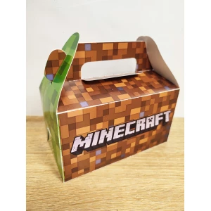 Изображение товара - Коробочка “Майнкрафт пиксели“ для подарков, мини тортика, комплимент гостям 14х14,5х8 см