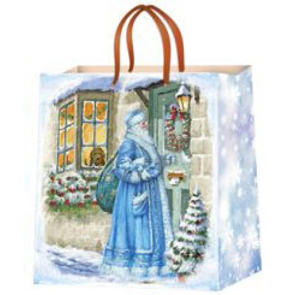 Новогодние пакеты ламинированные 16х16 (П3- Микс-1) Дід Мороз / Святий Миколай