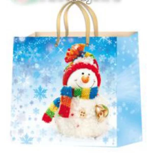 Изображение товара - Новогодние пакеты ламинированные 16х16 (П3- Микс-1) Сніговик