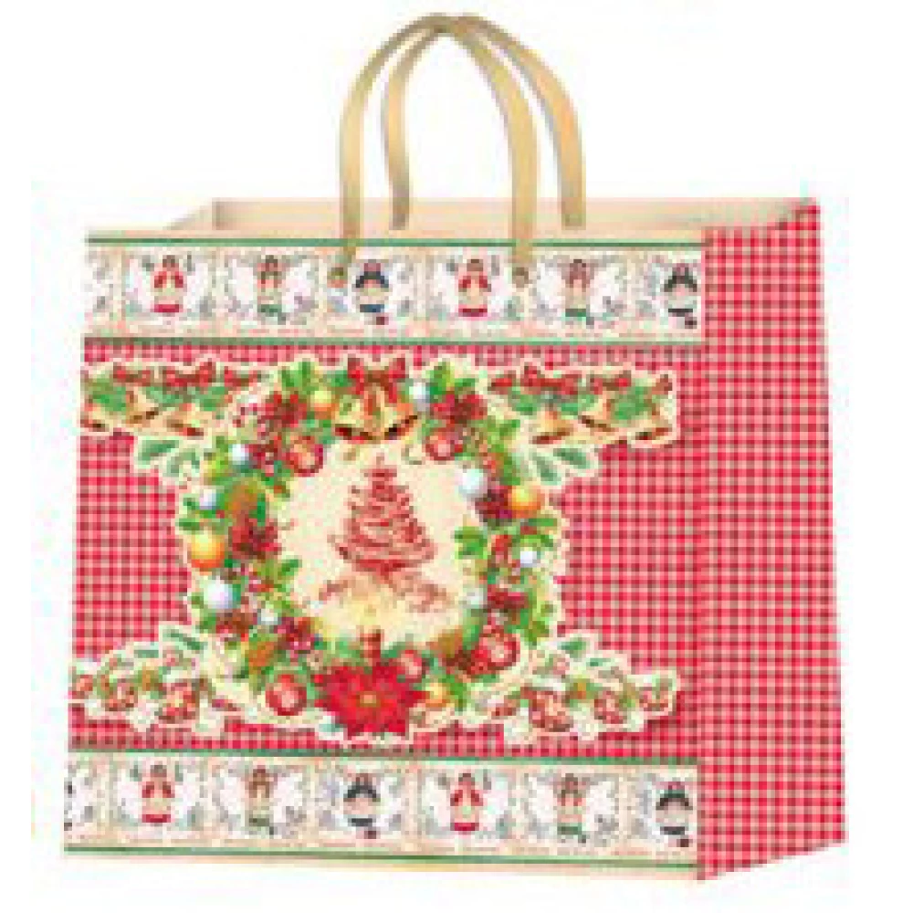 Новогодние пакеты ламинированные 16х16 (П3- Микс-1) Вінок