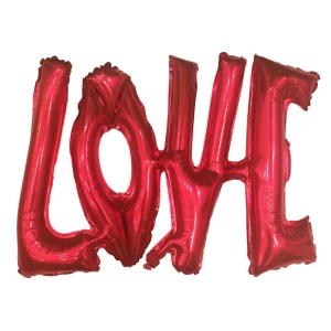 Изображение товара -  Надпись фольгированная “LOVE“ красный 70х100см