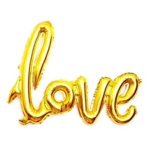Изображение товара -  Надпись фольгированная “LOVE“  100 см Золото