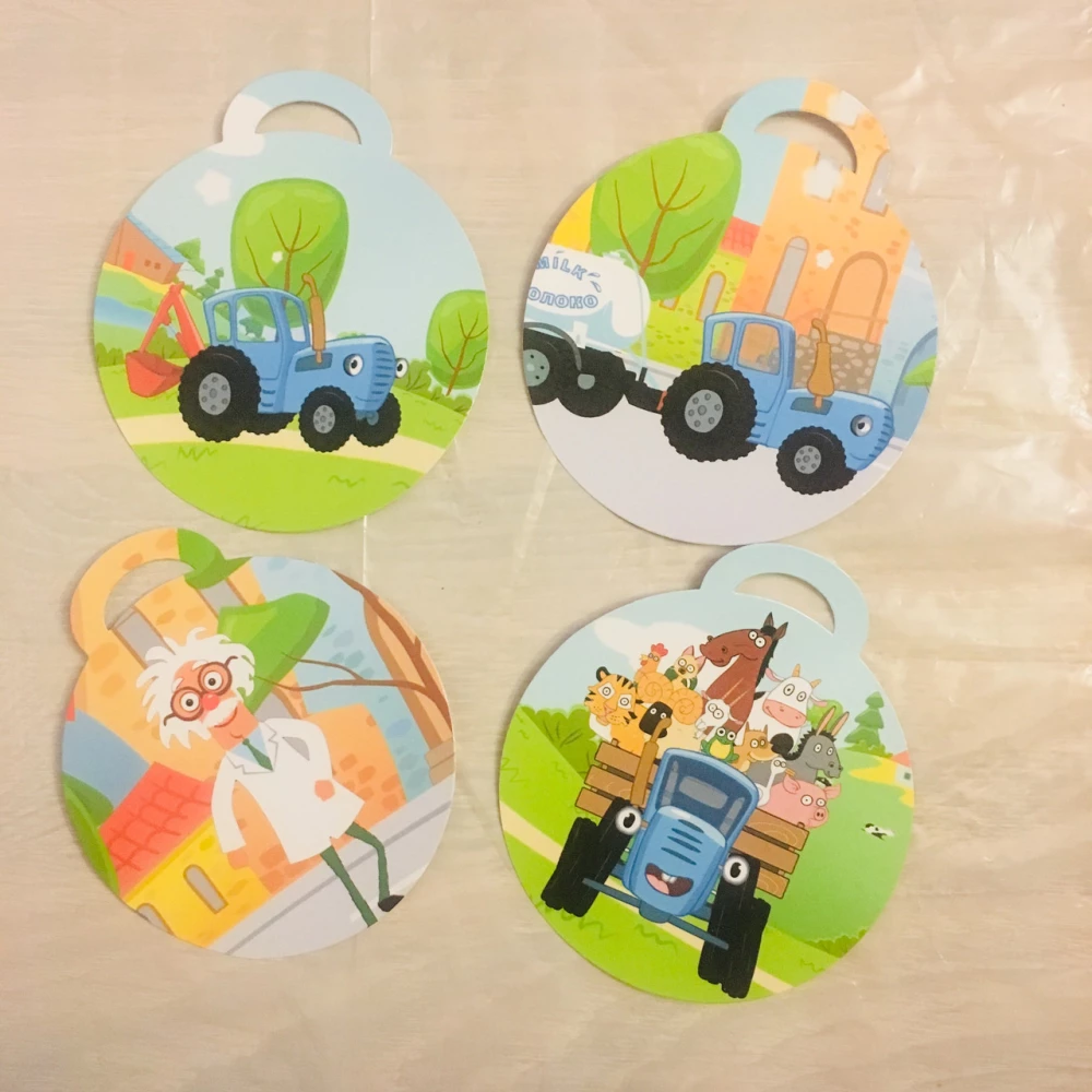 Медальки/медали (10шт.)  “Синий трактор“ картонные тематические -малотиражные-