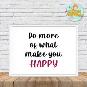 Изображение товара -  Постер мотивационный “Do more of what make you happy“  горизонтальный А4+рамка