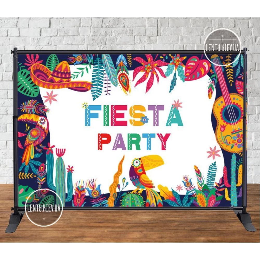 Банер “Фієста паті“ в мексиканському стилі Fiesta Party 3х2м