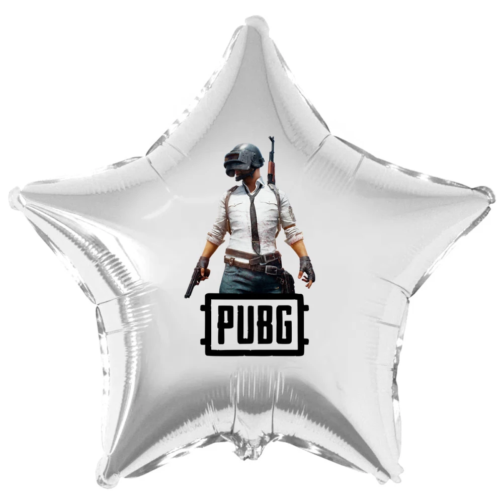 Наклейка на шар 18“ “Playerunknown“s Battlegrounds guy (PUBG)“  (поштучно)