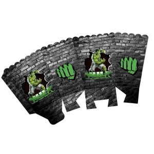 Изображение товара -  Коробочка для попкорна Халк, Супергерои 15,5*11,5*9,5 см - поштучно