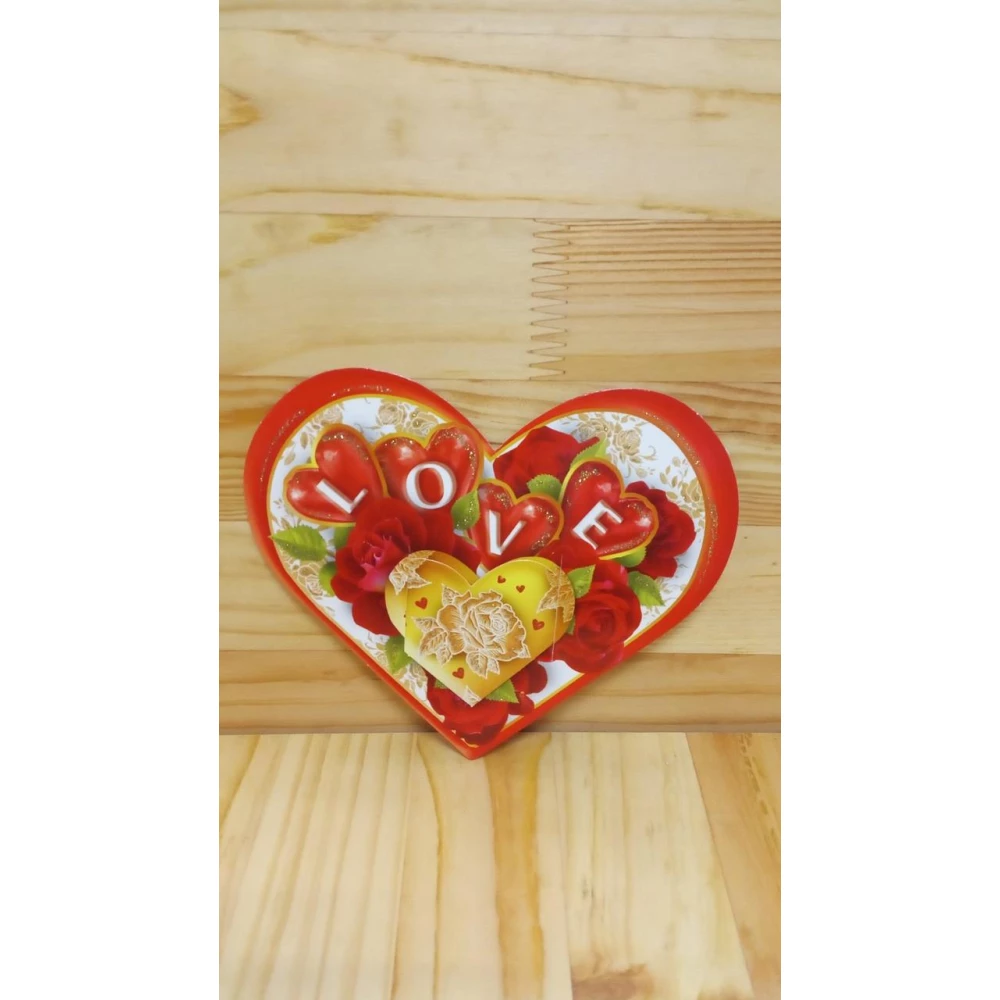 Листівка вітальна (Валентинка) “Любовь“/LOVE 15х12 см