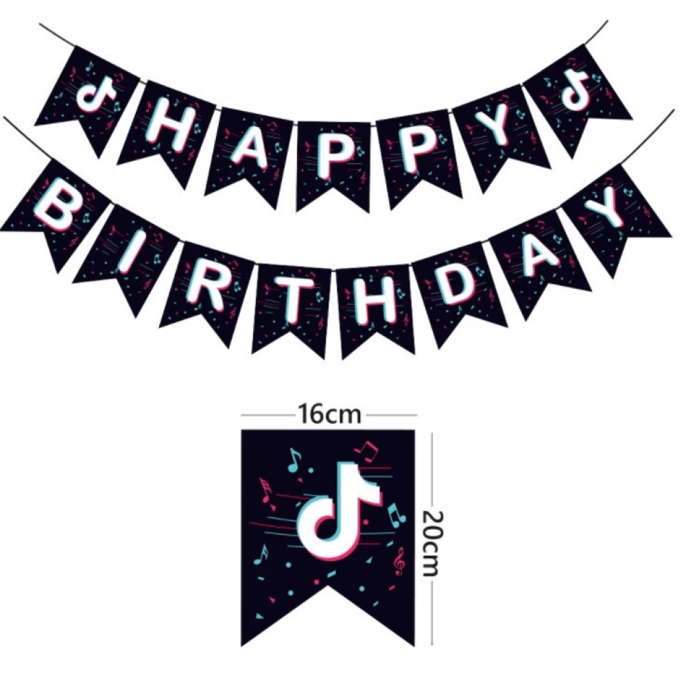 Гирлянда Happy Birthday “Тик Ток“