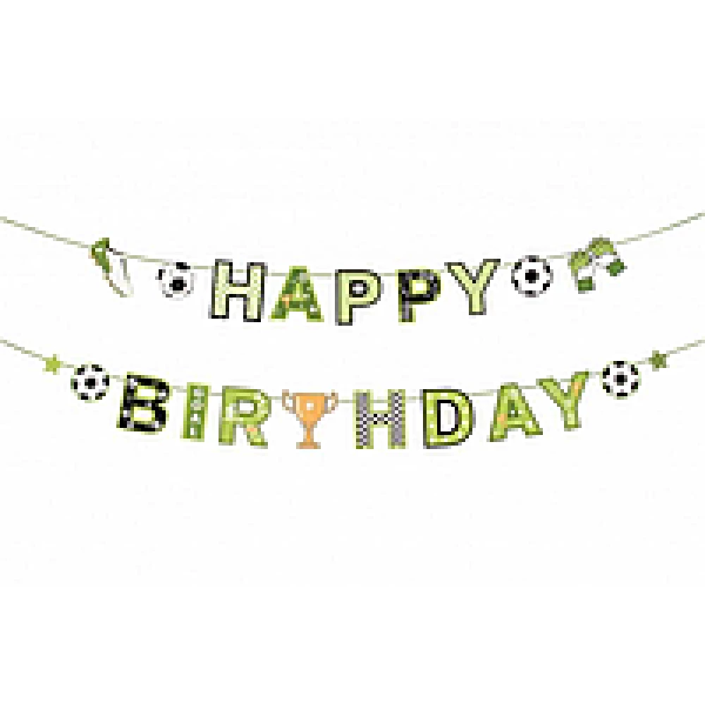 Гирлянда Happy Birthday “Футбол“ 3 м. (карнавальная гирлянда)